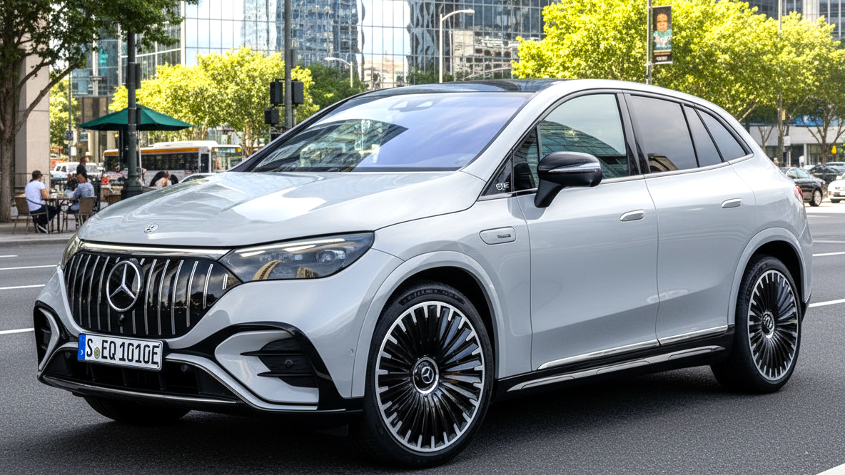 Mercedes-Benz EQE SUV silver colour