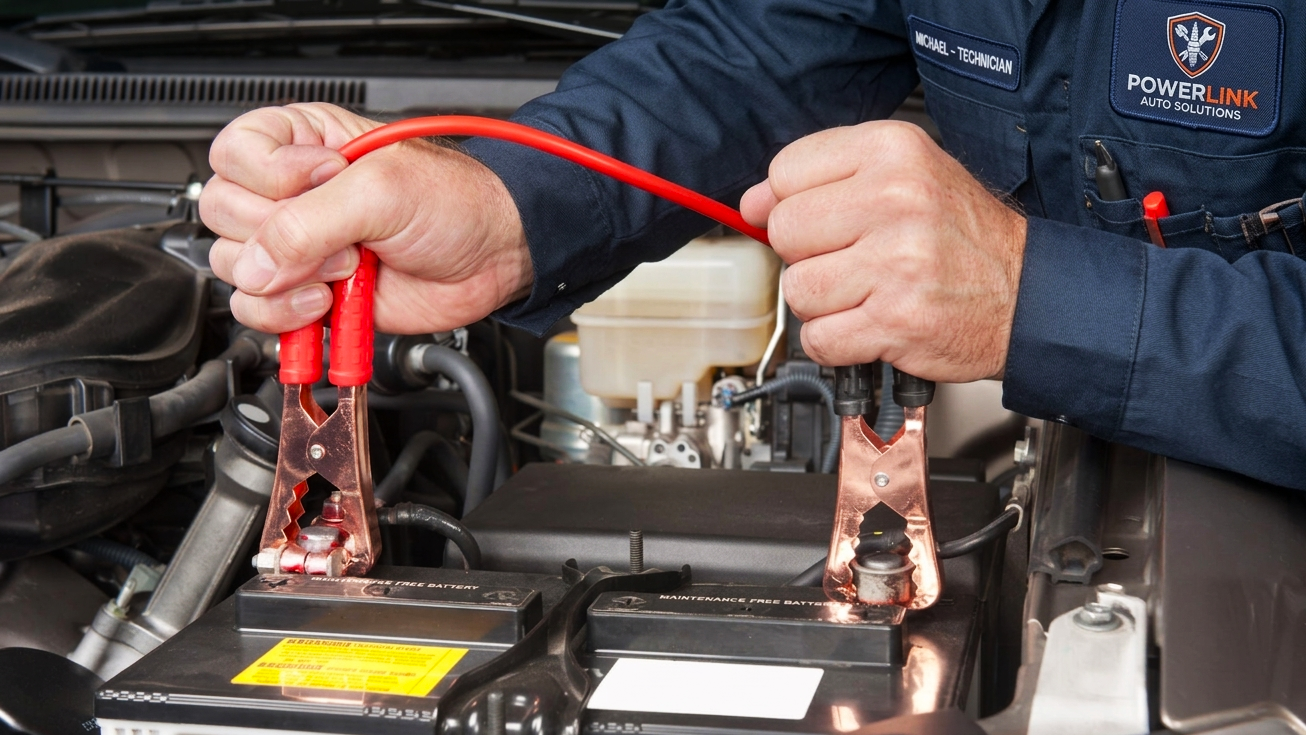 Discharged car battery