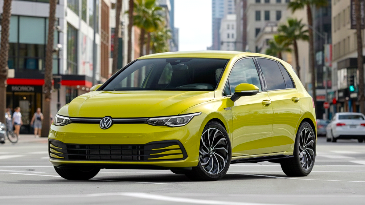 Volkswagen Golf yellow colour