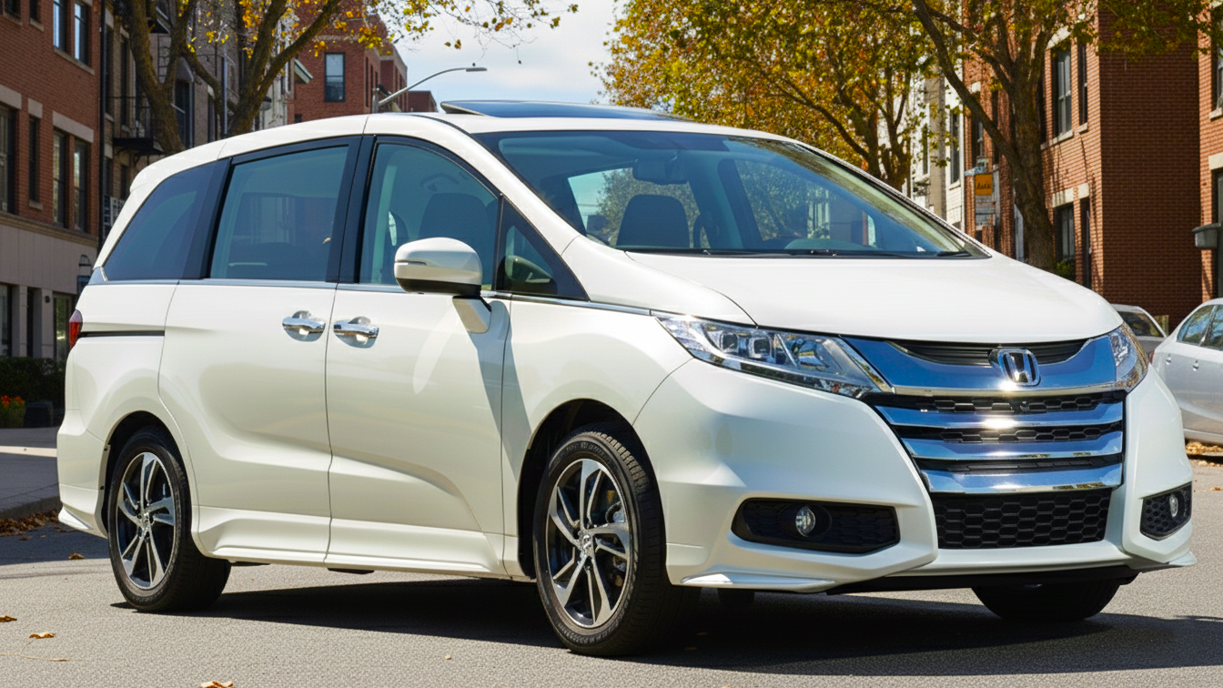 Honda Odyssey 2 белого цвета
