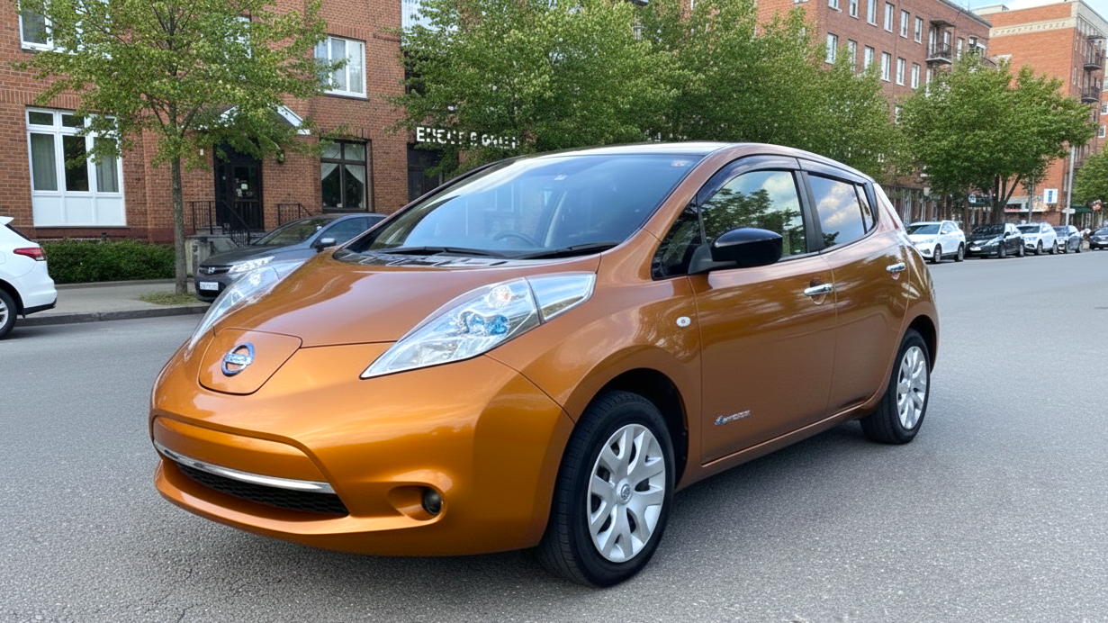 Nissan Leaf  1st Generation, post-facelift 2013–2016) оранжевого цвета