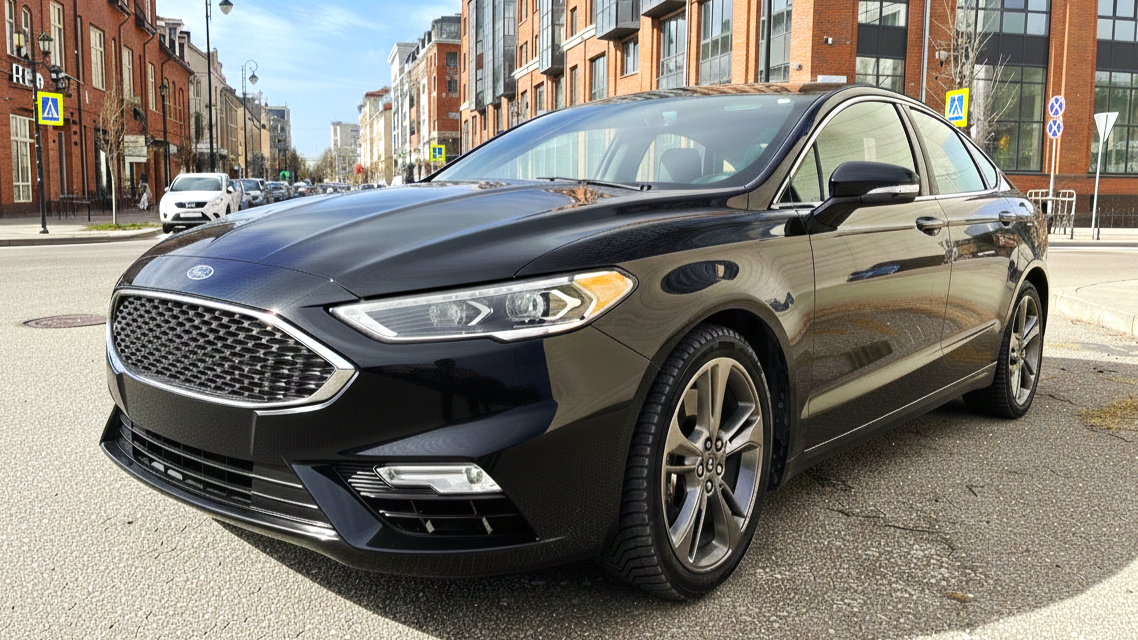Ford Fusion (Generation Mk V  CD4, 2013–2020) черного цвета