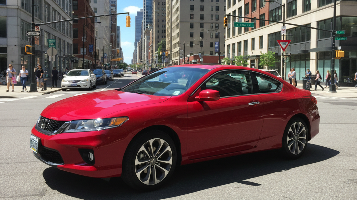 Honda Accord (9th Generation, 2013–2017) красного цвета