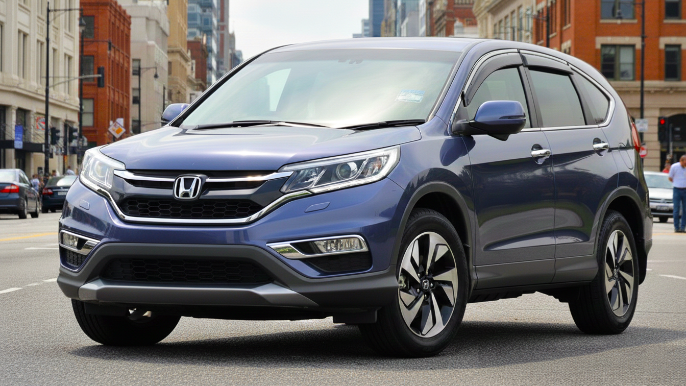 Honda CR-V (4th Generation, 2012–2016) синего цвета