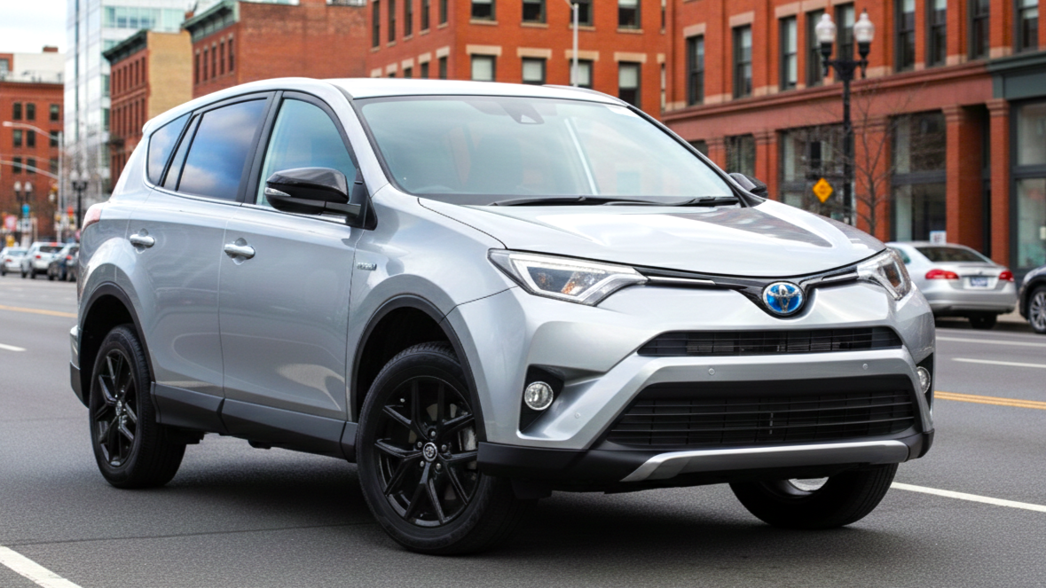 Toyota RAV4 (Generation XA40, 2013–2018) серебристого цвета