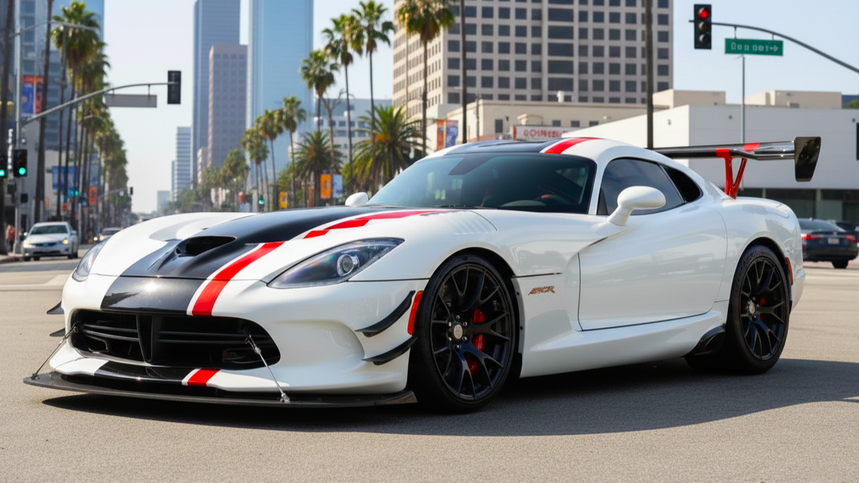 Dodge Viper white colour