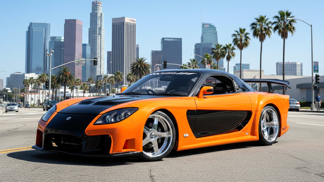 Mazda RX-7 orange colour