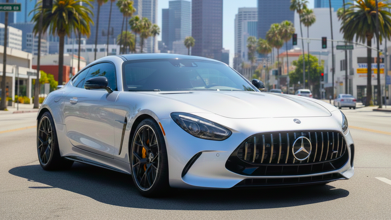 Mercedes-Benz AMG V8 silver colour