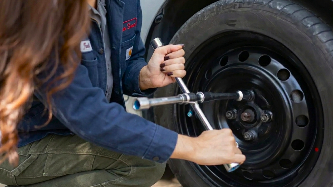 Loosening tire fasteners