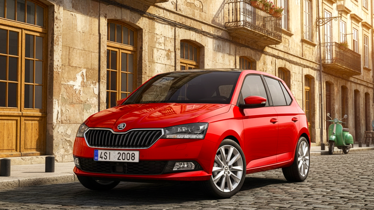 Skoda Fabia Red Colour