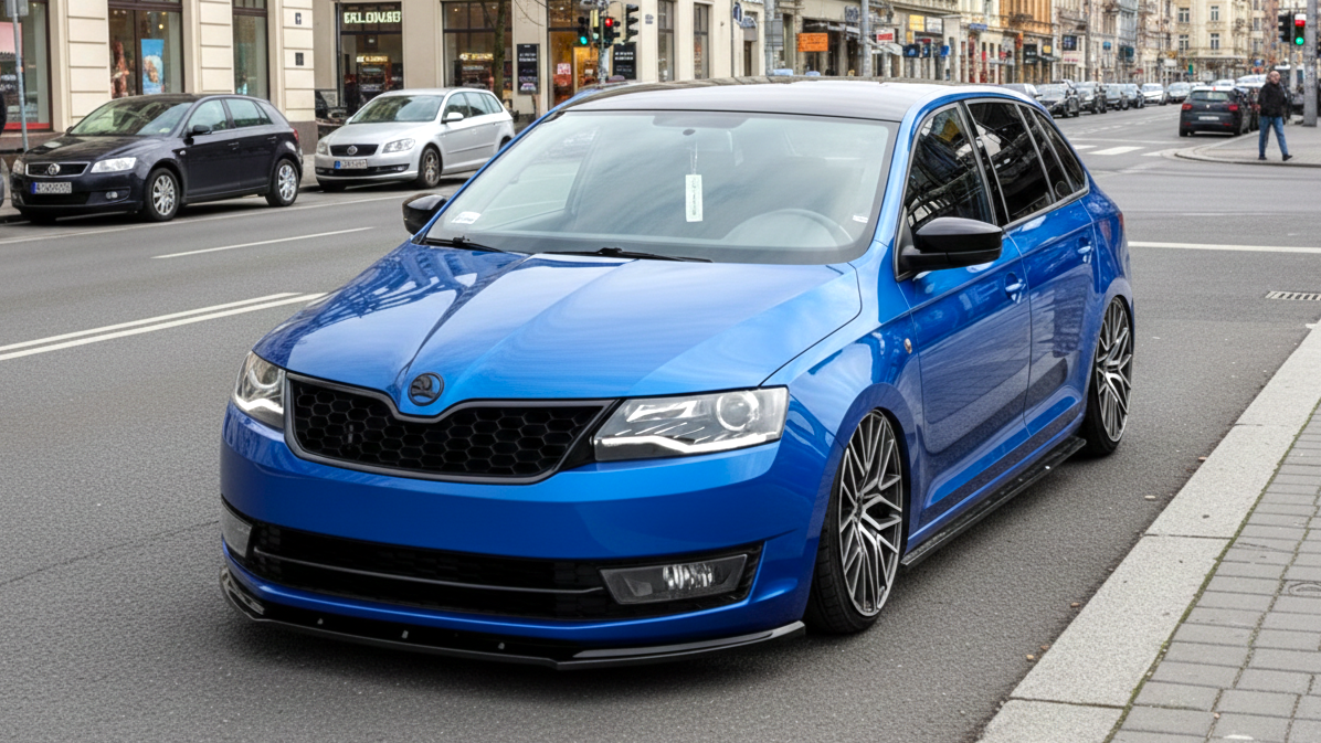 Skoda Rapid blue colour
