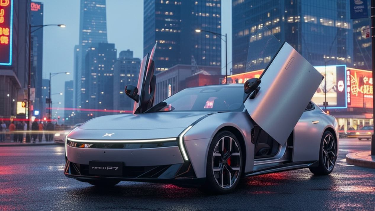 Xpeng P7 blue colour