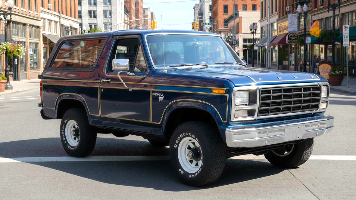 Ford Bronco (первое поколение 1966–1977) синего цвета