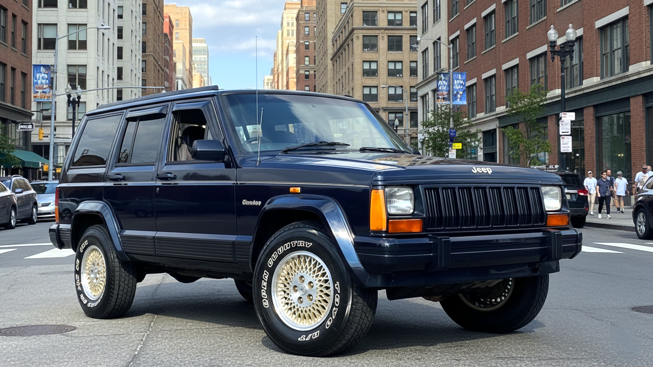 Jeep Cherokee (XJ) синего цвета