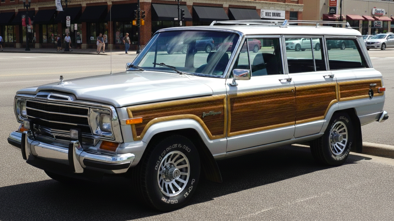 Jeep Grand Wagoneer (SJ) серебристого цвета
