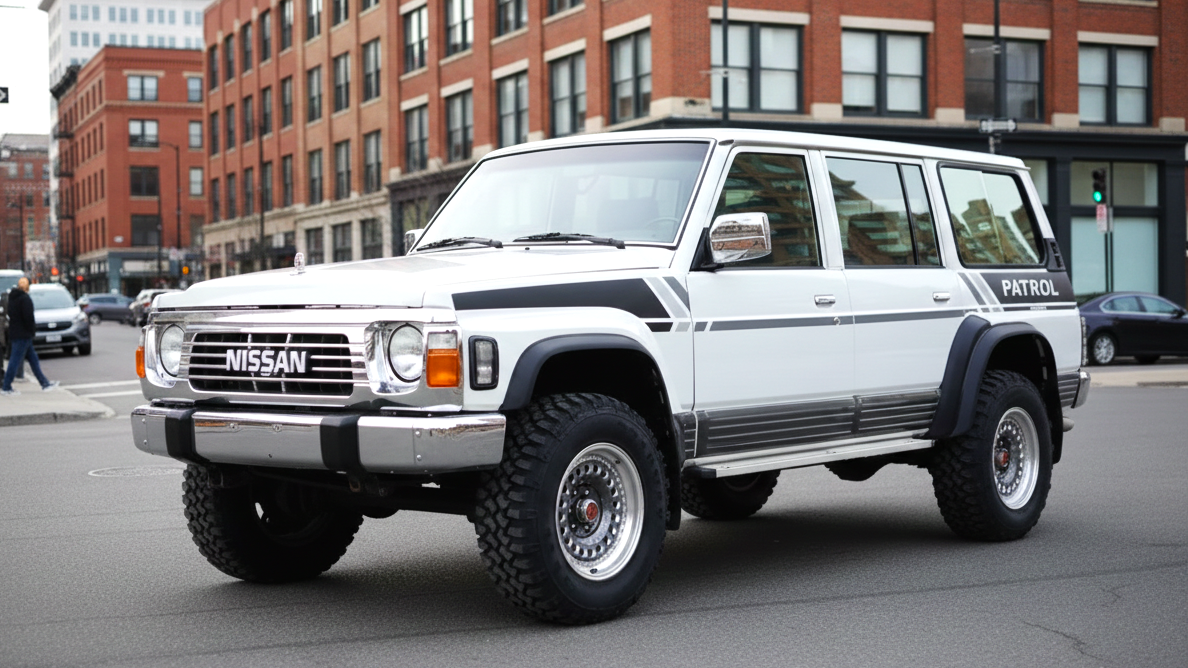 Nissan Patrol (Y60 белого цвета