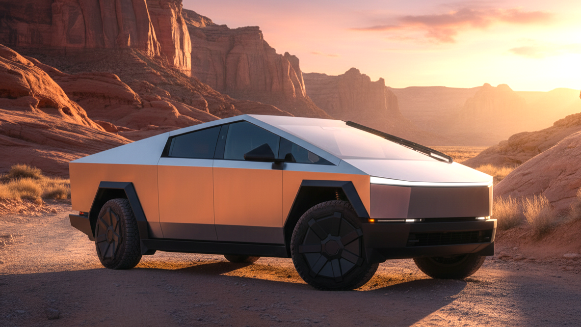 Tesla Cybertruck Silver Colour