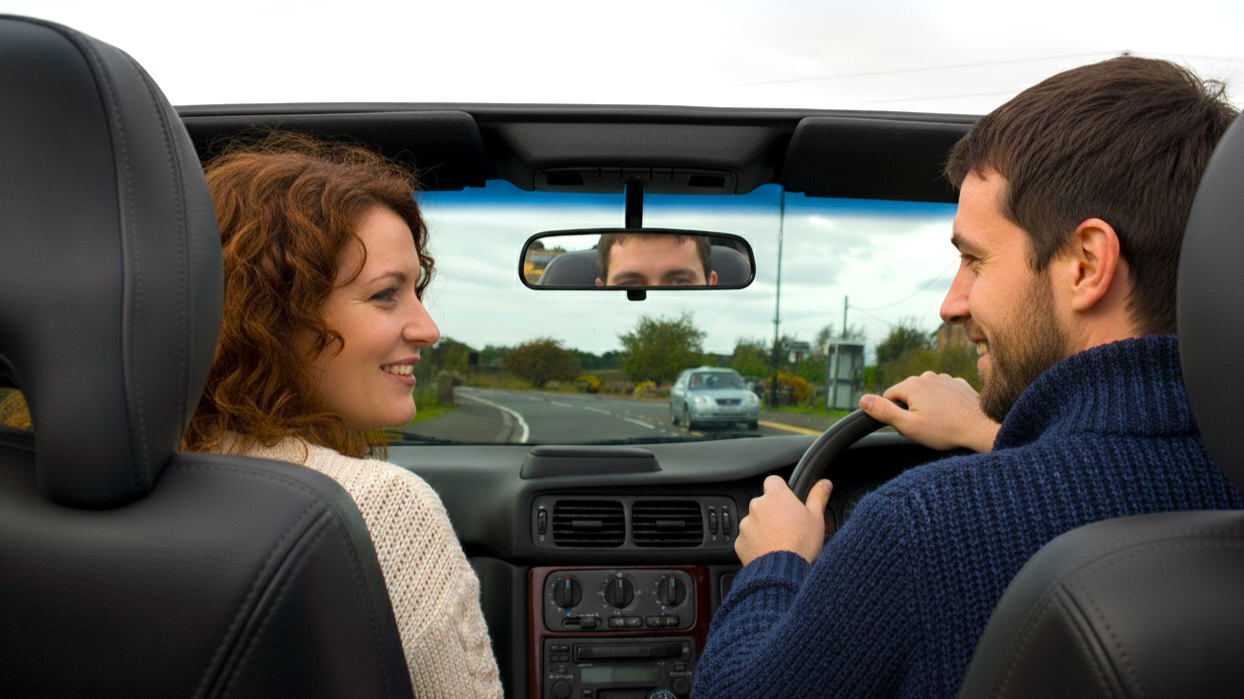 A couple drives in Cyprus