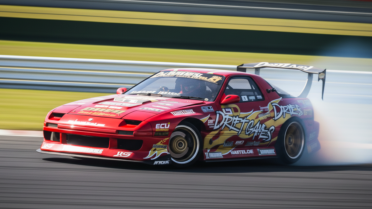 Mazda RX-7 красного цвета