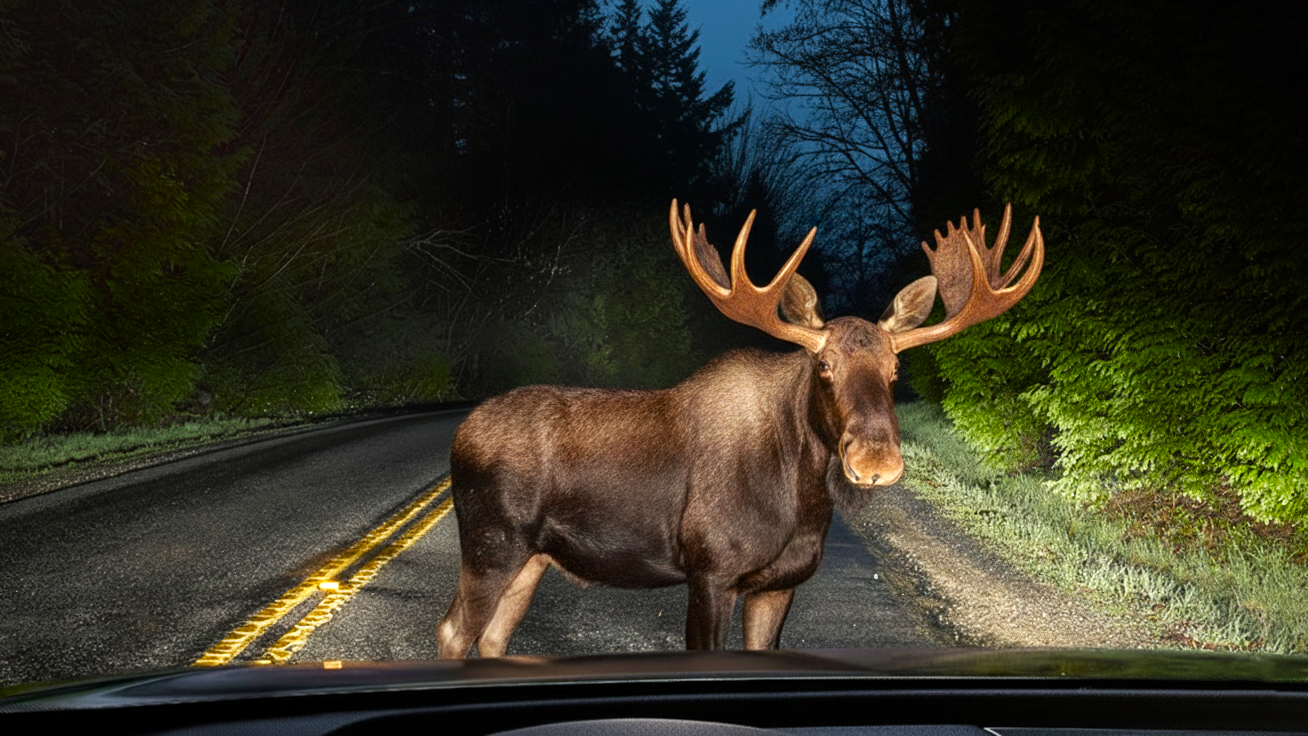 Sudden appearabce of animals on the road