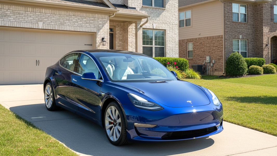 Tesla Model 3 Blue Colour