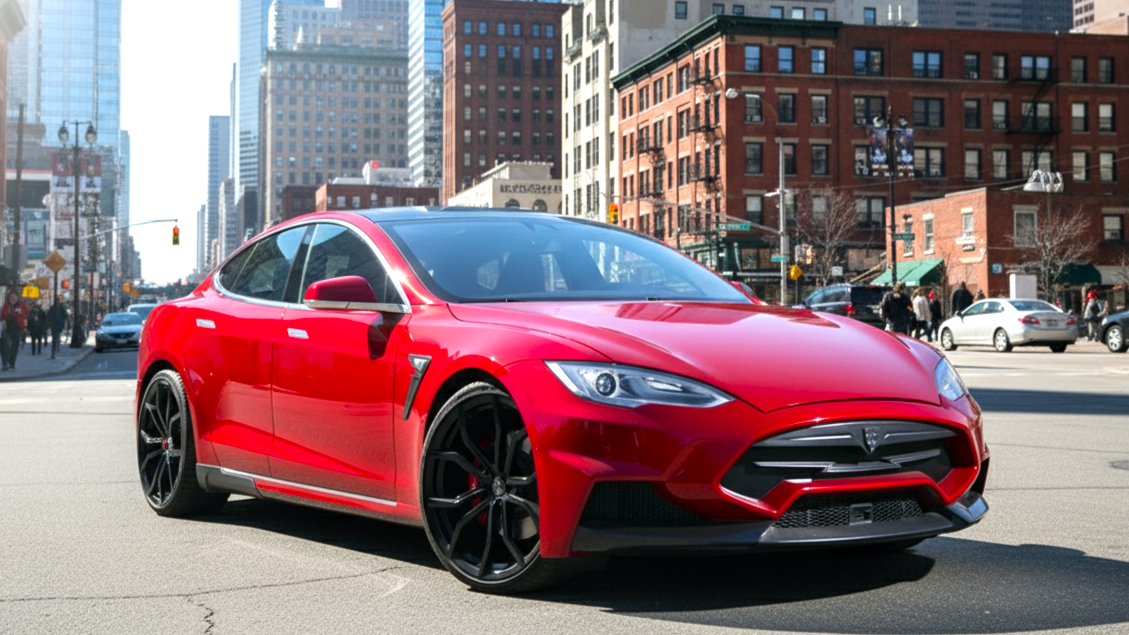Tesla Model S Red Colour