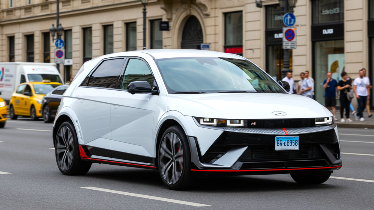 Hyundai Ioniq 5 N белого цвета