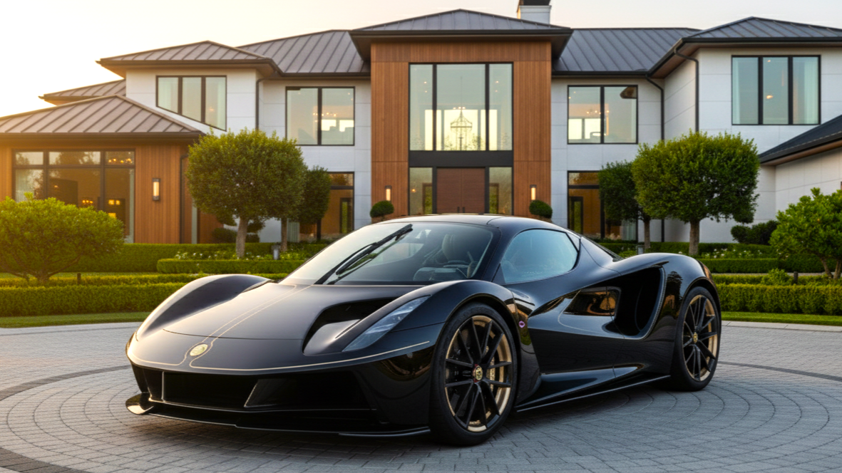 Lotus Evija черного цвета