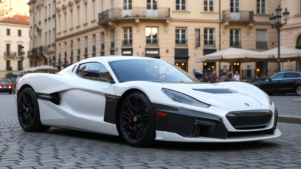 Rimac Nevera белого цвета