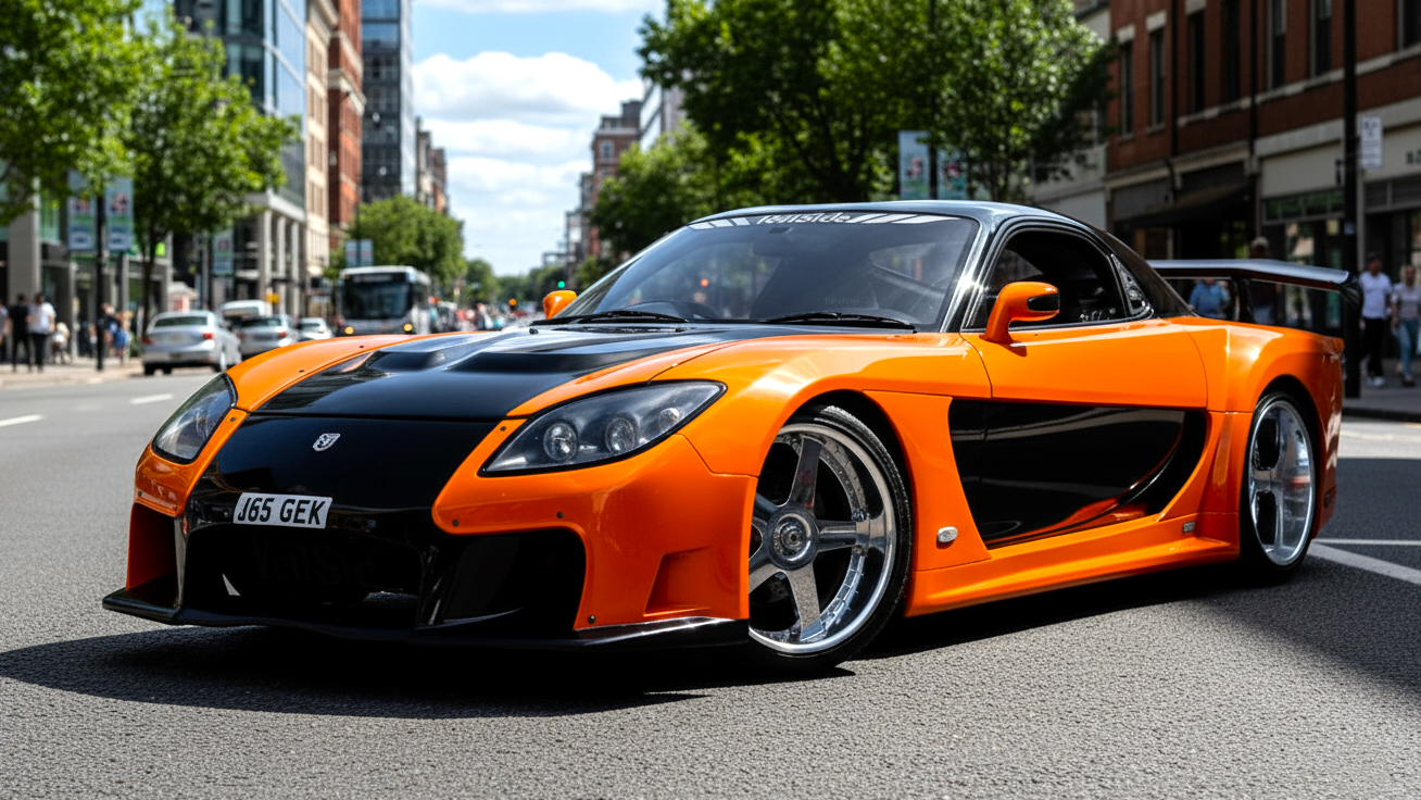 Mazda RX-7 orange colour