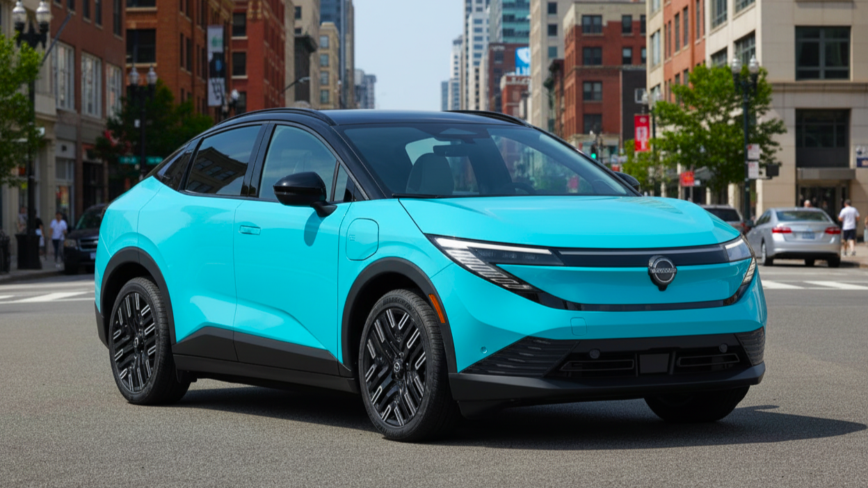 Nissan Leaf blue colour