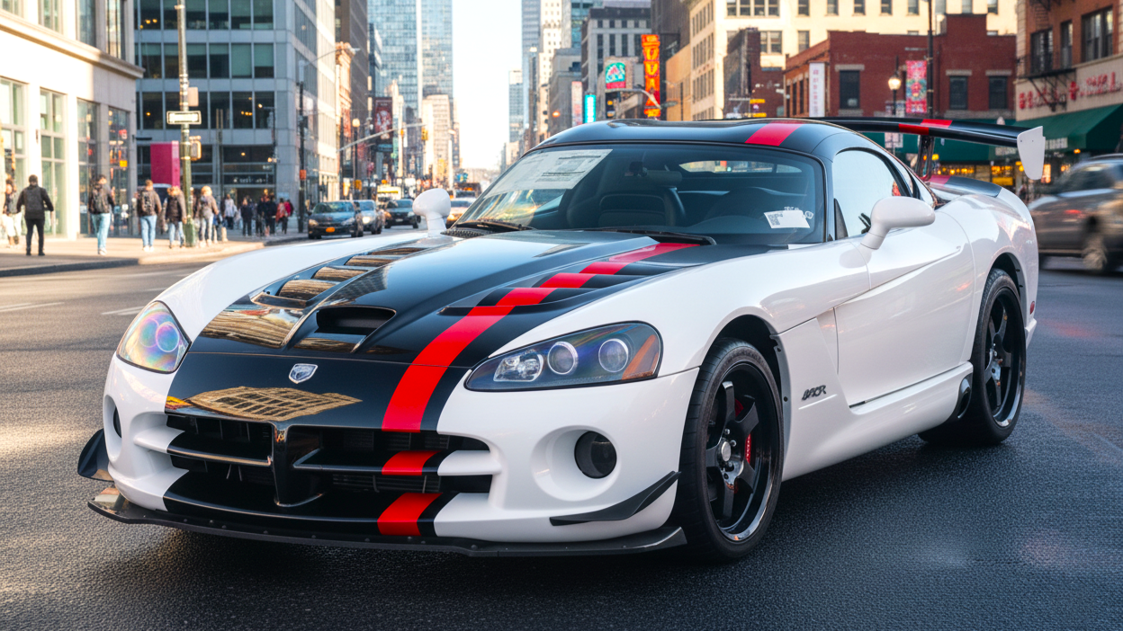 Dodge Viper SRT–10 белого цвета