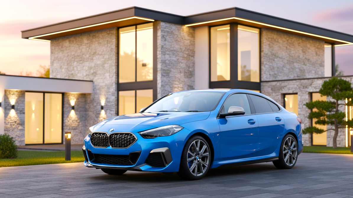 BMW 2 Series Cuope синего цвета