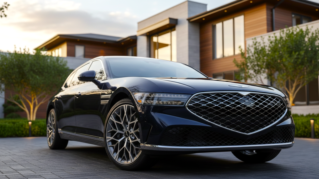 Genesis G90 черного цвета
