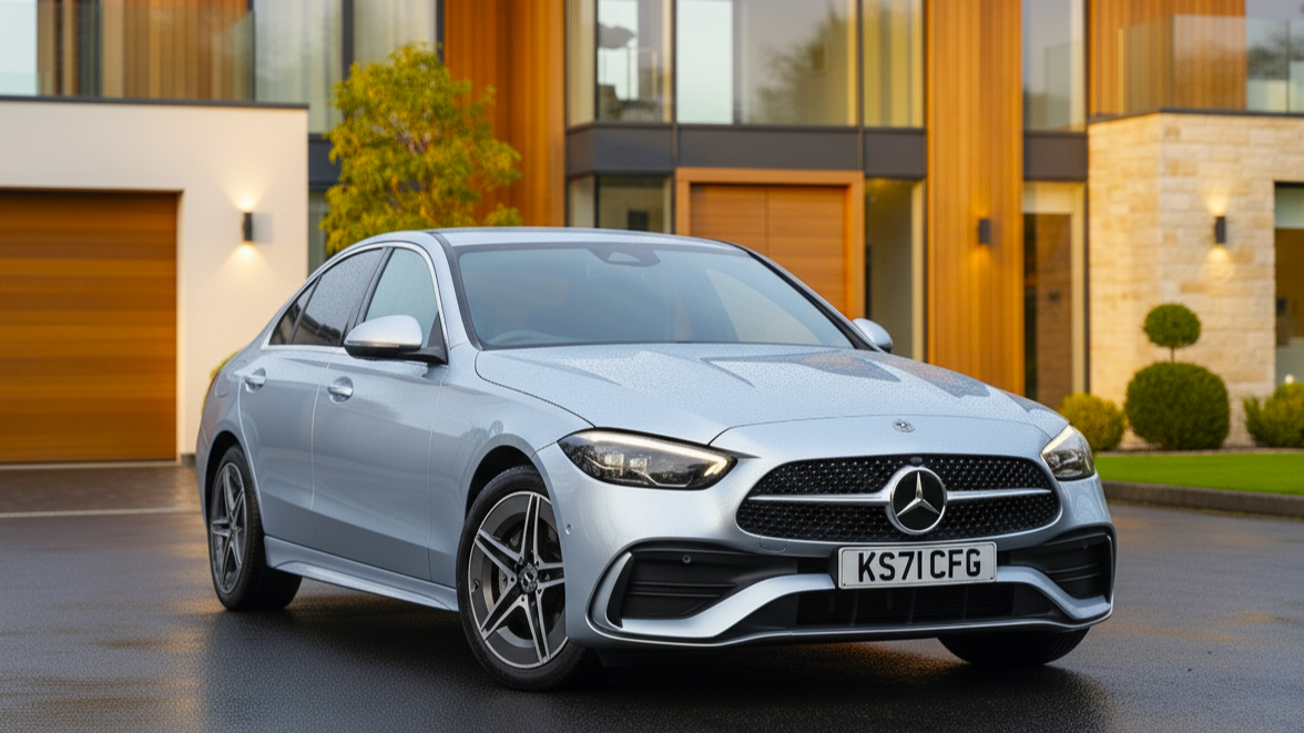 Mercedes-Benz C-Class серого цвета