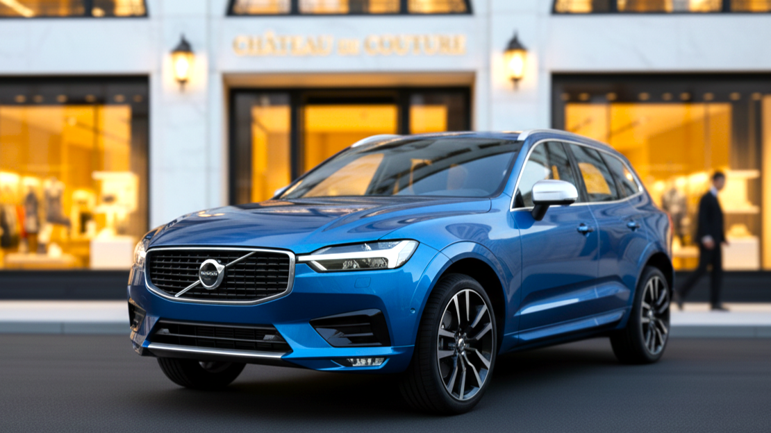 Volvo XC60 голубого цвета
