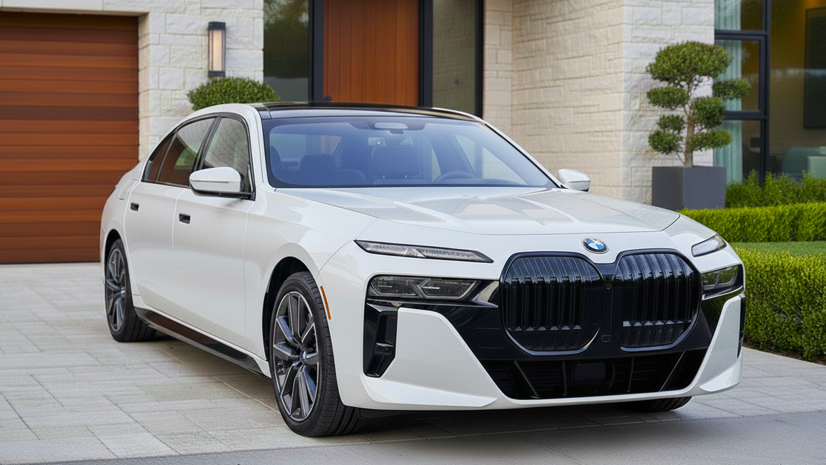 BMW 7 Series белого цв