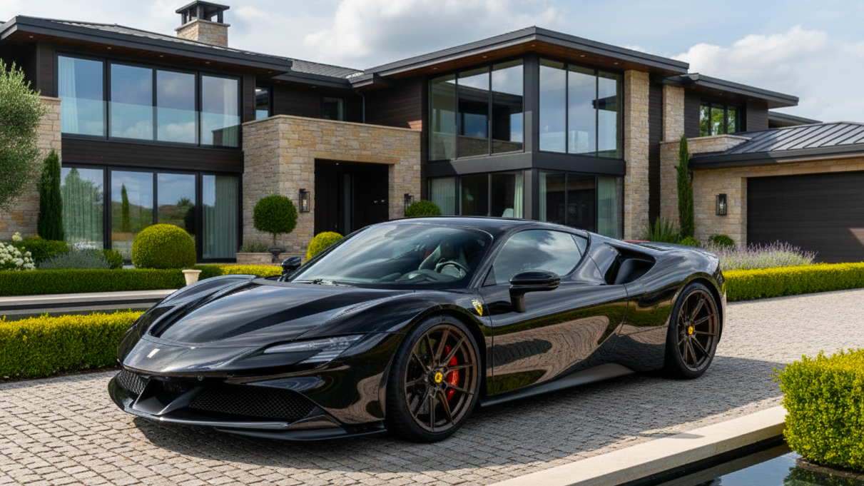 Ferrari SF90 ΡΠ΅ΡΠ½ΠΎΠ³ΠΎ ΡΠ²