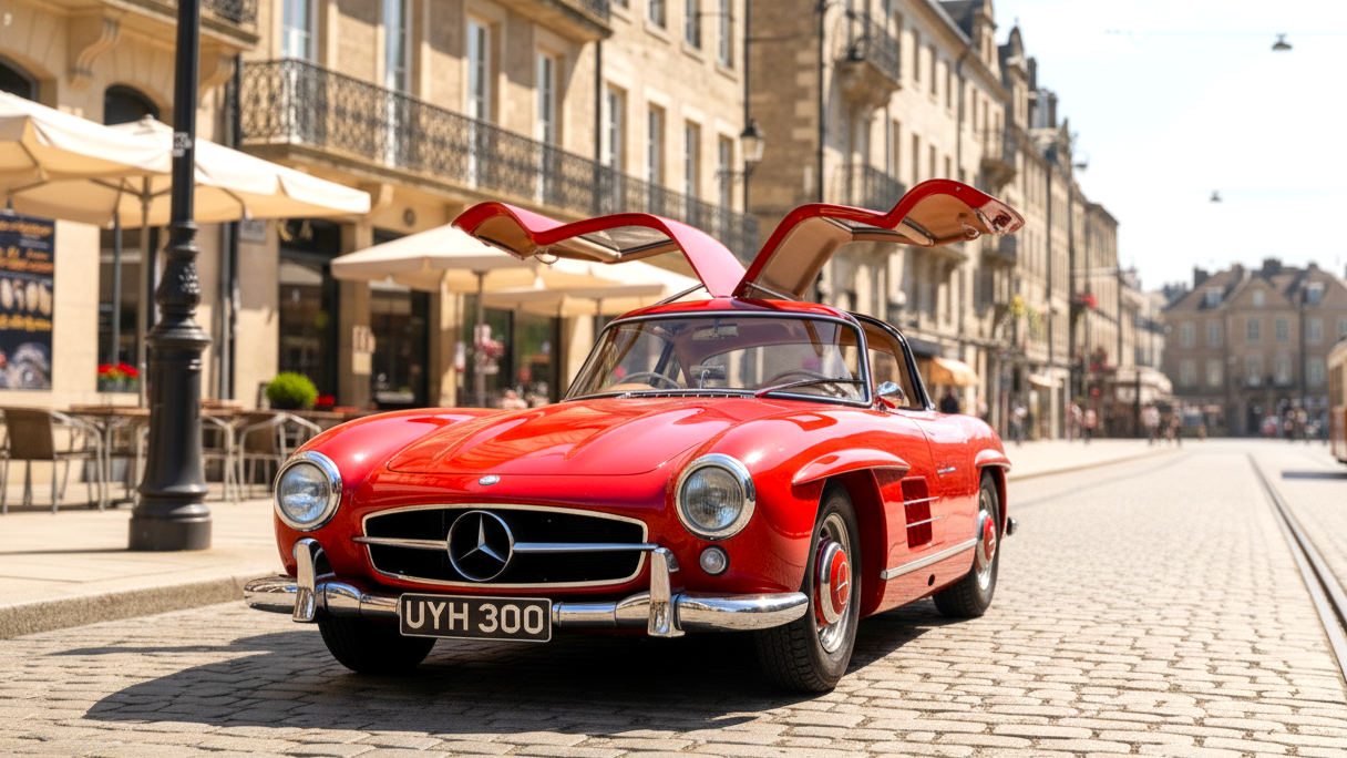 Mercedes-Benz 300 SL Gullwing (1954–1957) красного цвета