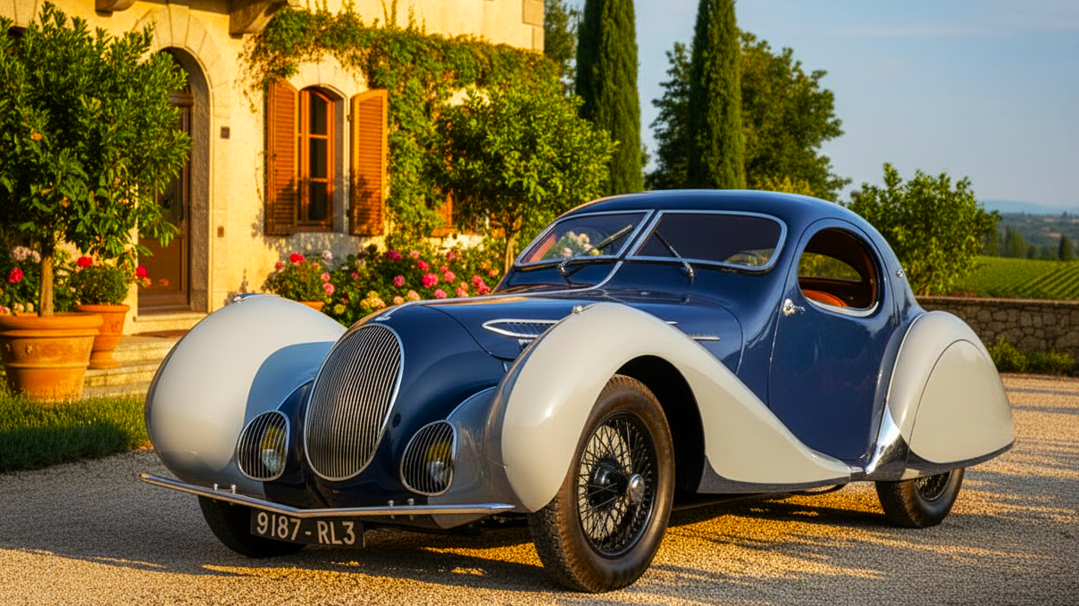 Talbot-Lago T150-C SS Goutte d Eau 1937 Blue Colour