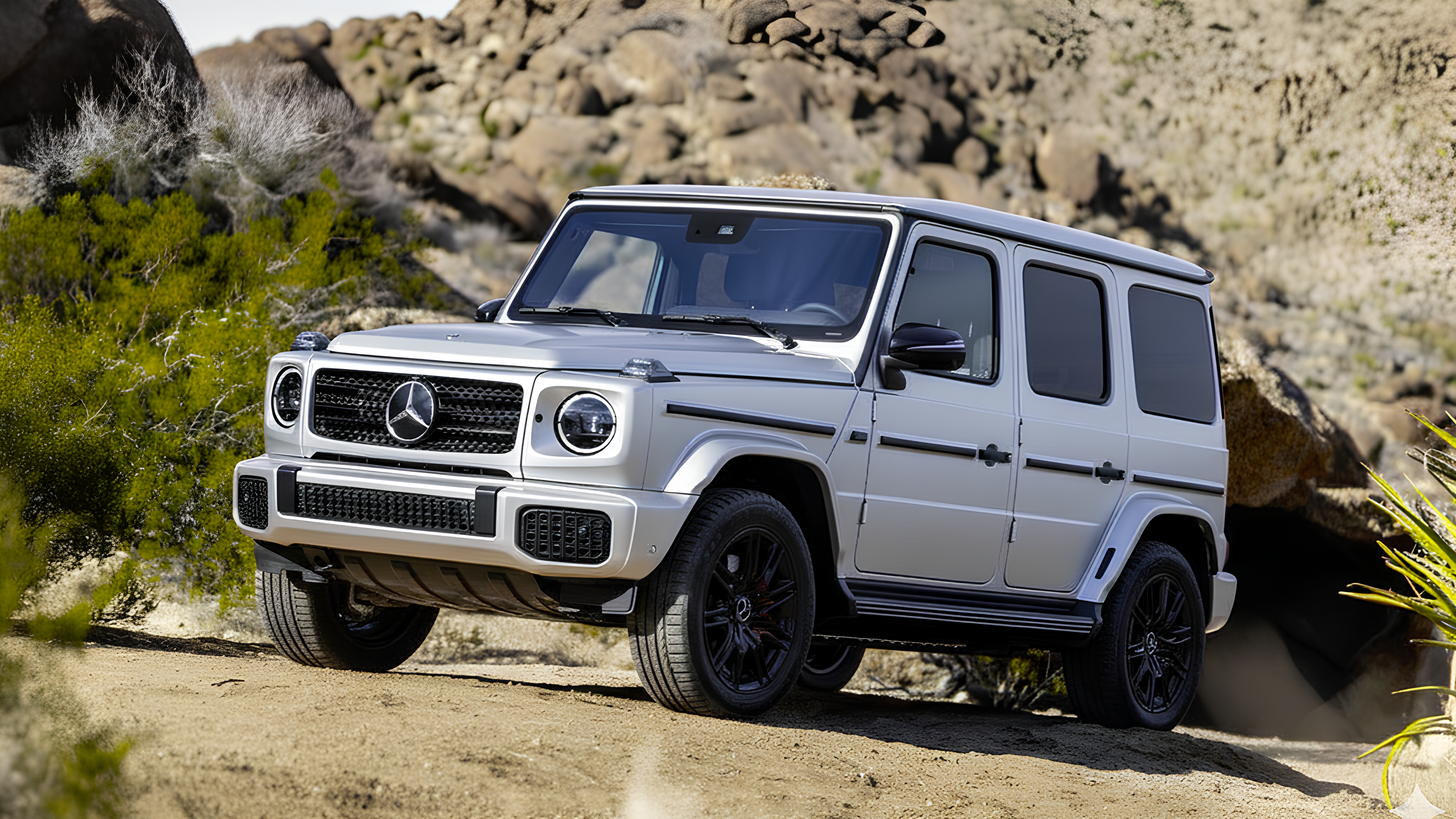 Mercedes–Benz G–Class серебристого цвета