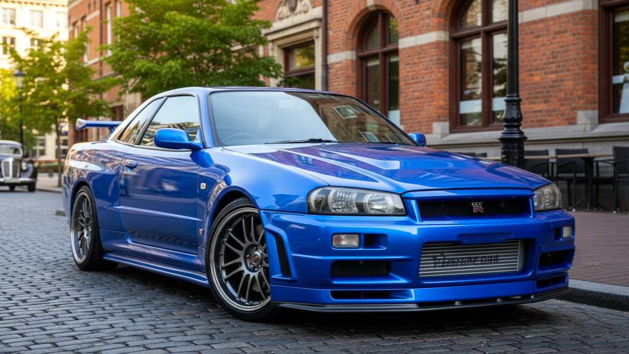 Nissan Skyline GT-R blue colour