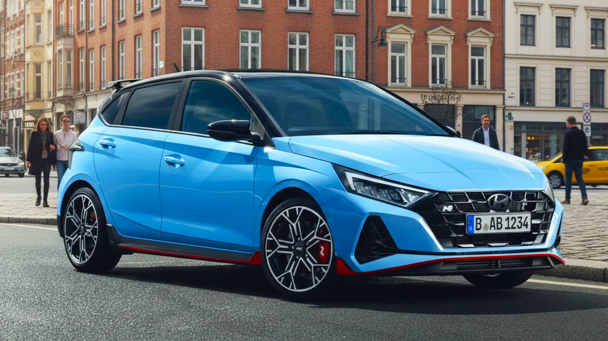 Hyundai i20 голубого цвета