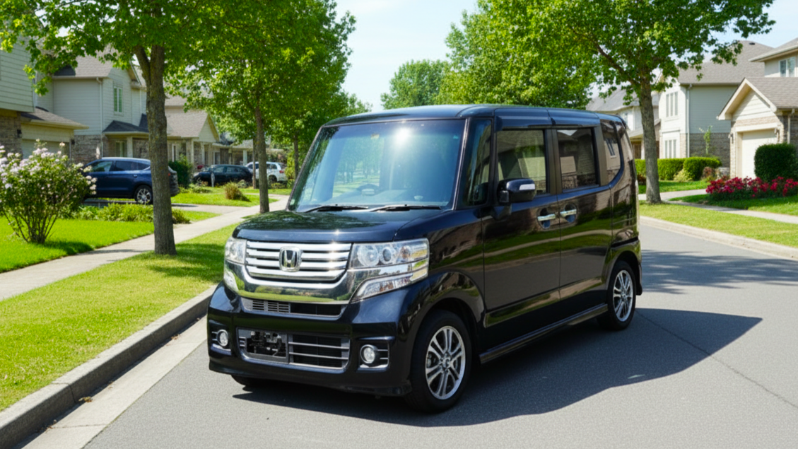 Honda N-Box черного цвета