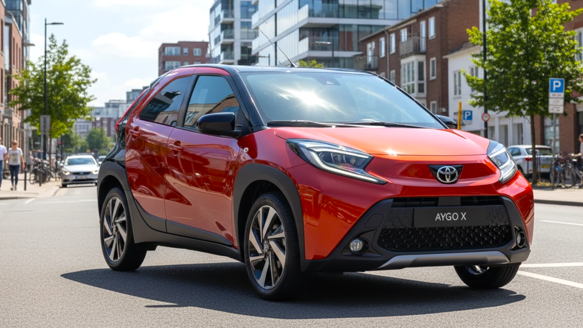Toyota Aygo X красного цвета