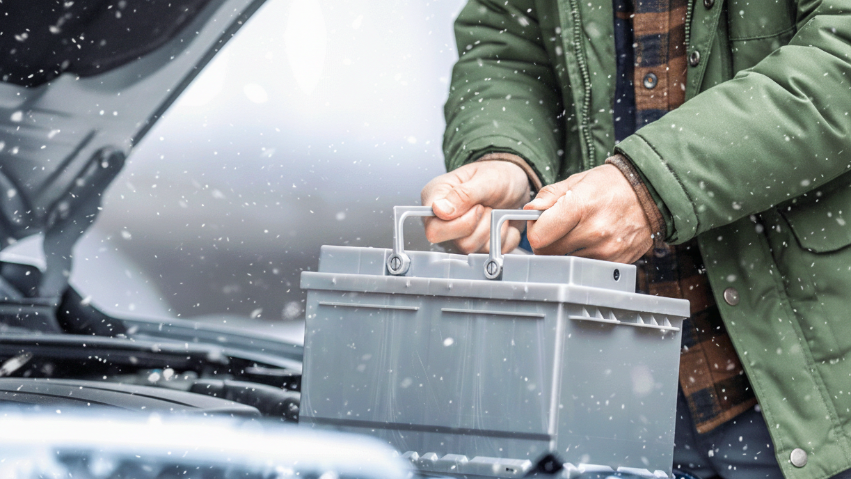 Car engine start in winter