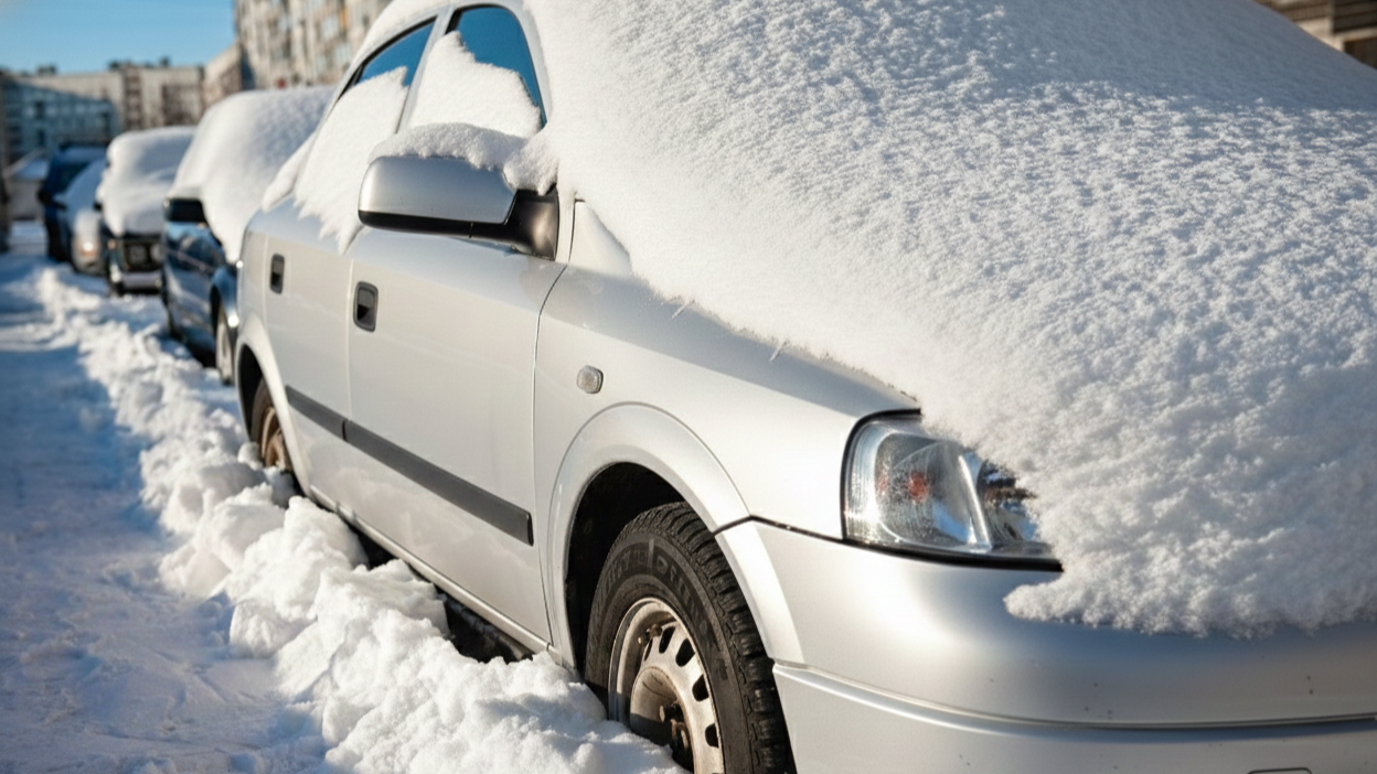 Exterior car preparation in winter
