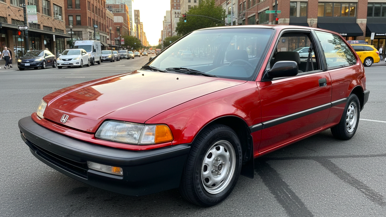Honda Civic 90s red colour