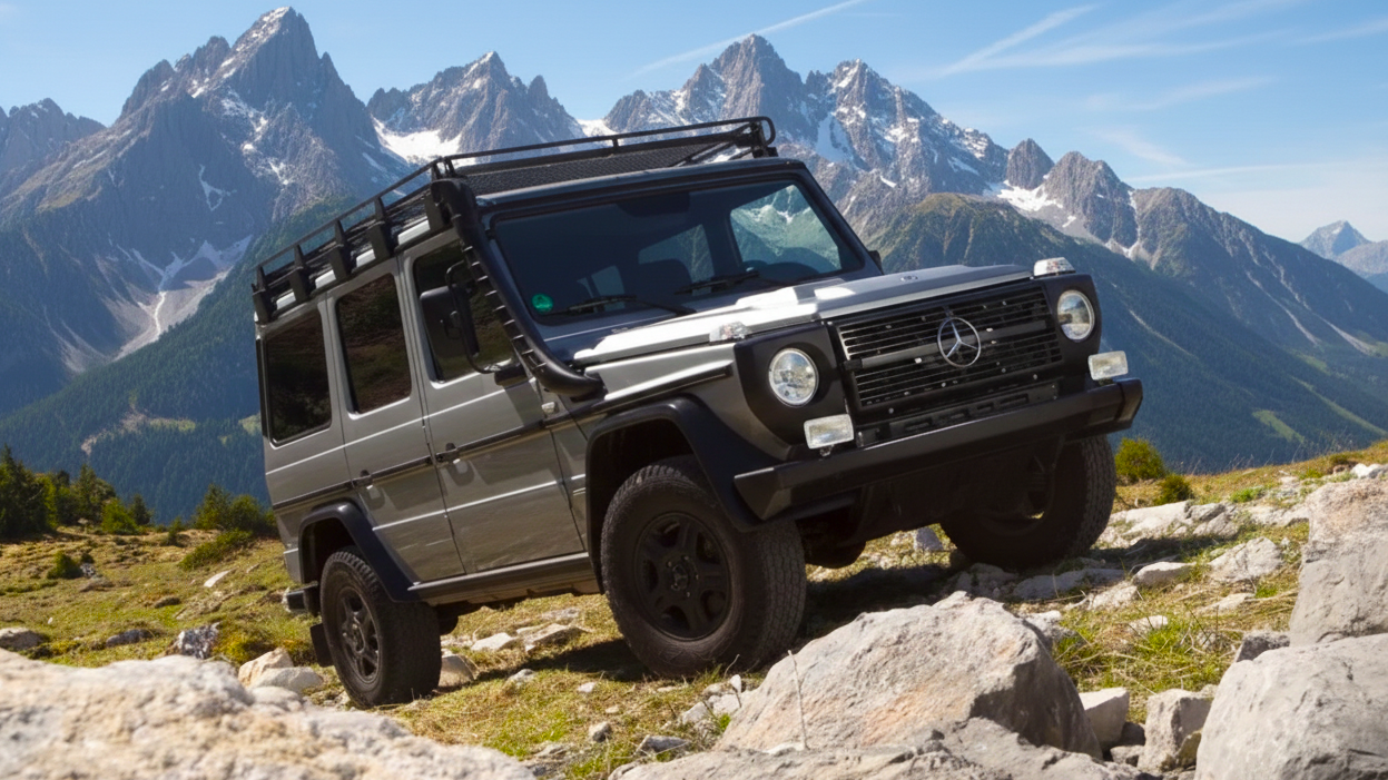 The Mercedes W461 G Wagon 3 grey colour