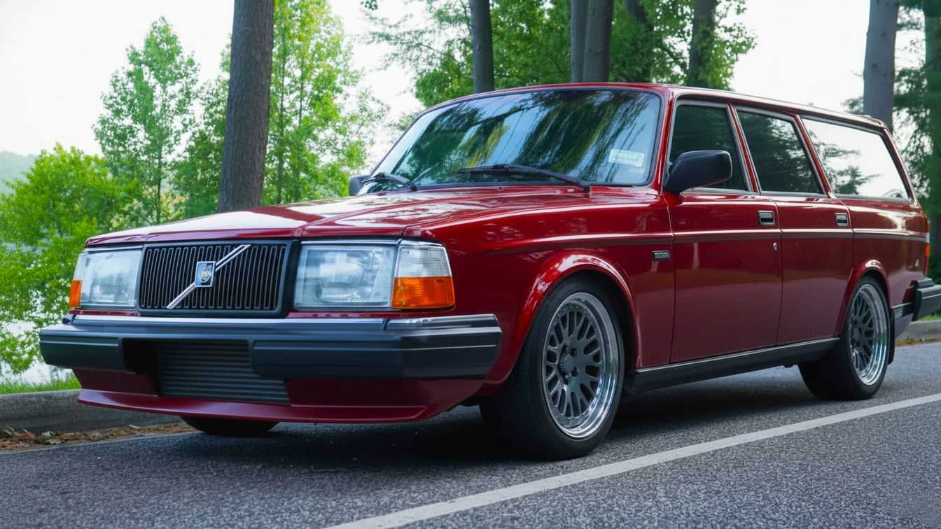 Volvo 240 red colour